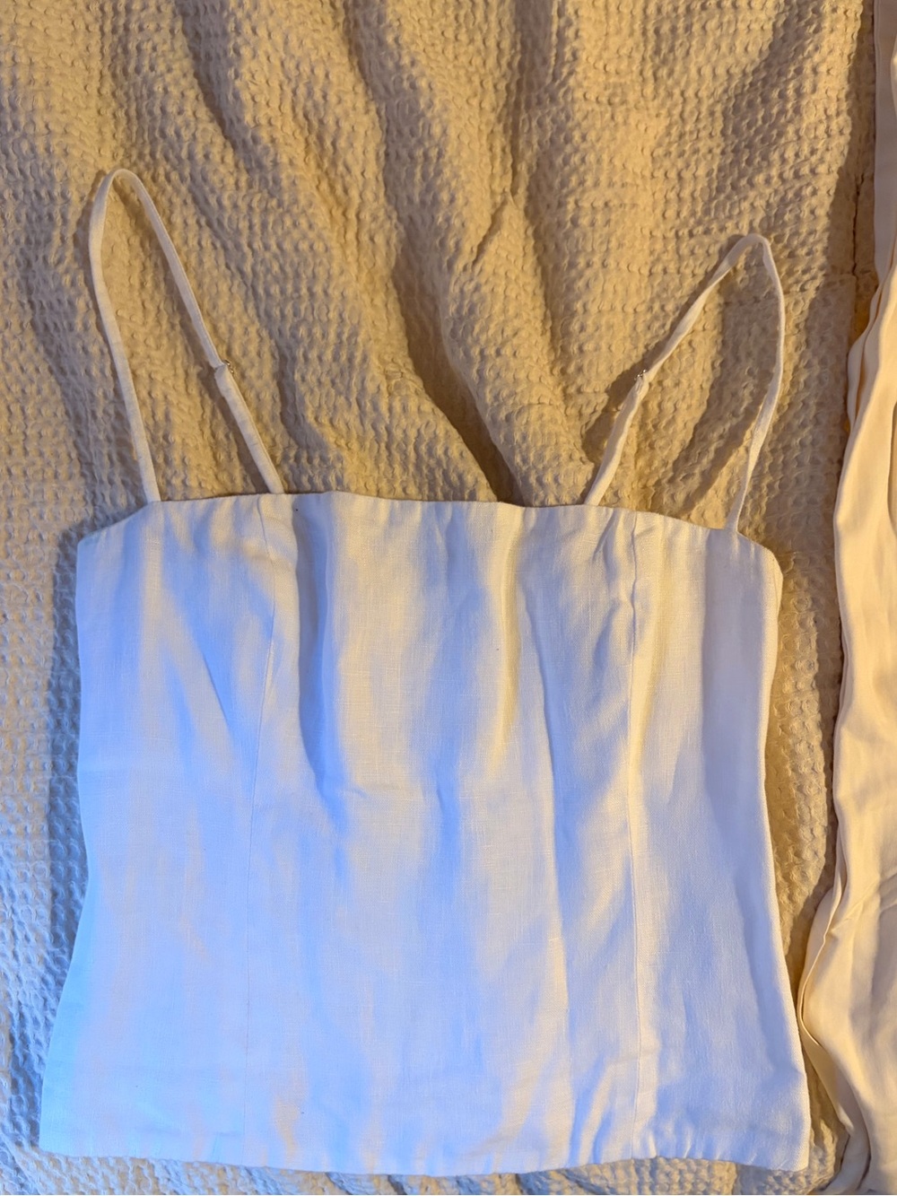 Reformation White Linen Camisole